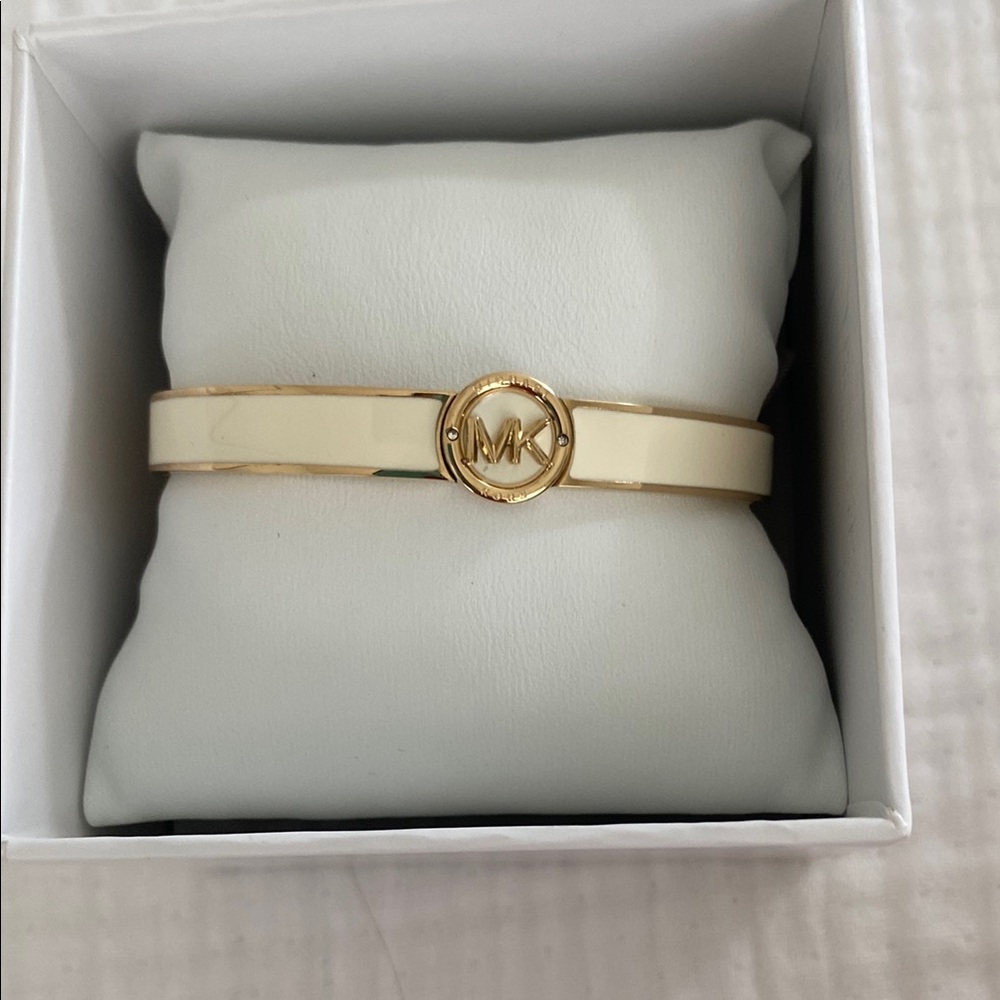 Michael Kors Gold and Cream Women's Bracelet